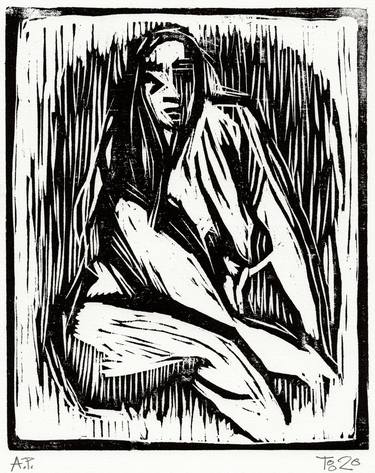 Print of Nude Printmaking by Tore Bahnson