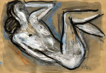 Print of Expressionism Nude Drawings by Tore Bahnson