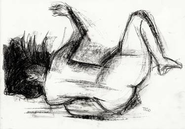 Print of Expressionism Nude Drawings by Tore Bahnson