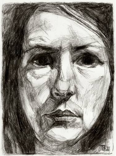 Print of Expressionism Portrait Drawings by Tore Bahnson