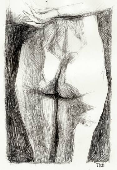 Print of Expressionism Nude Drawings by Tore Bahnson