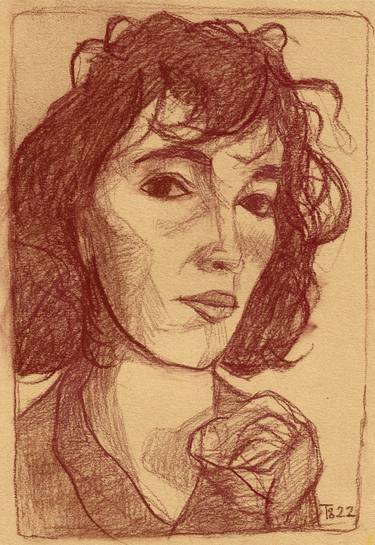 Print of Expressionism Portrait Drawings by Tore Bahnson