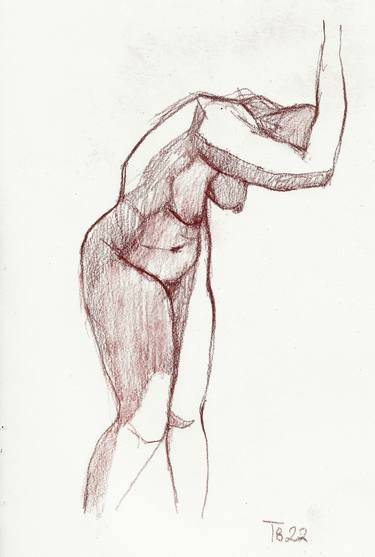 Print of Figurative Nude Drawings by Tore Bahnson