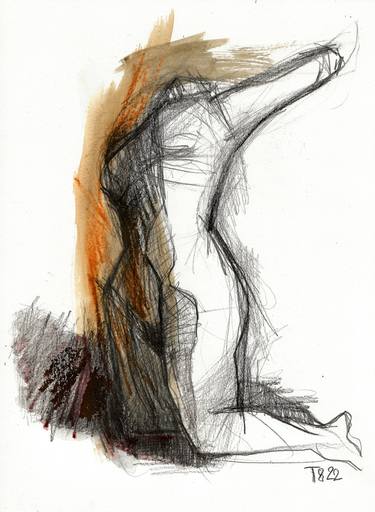 Print of Nude Mixed Media by Tore Bahnson