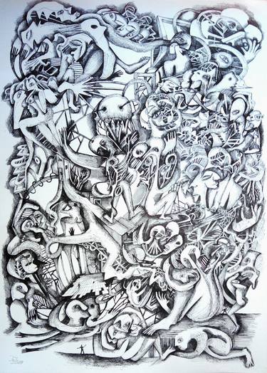 Print of Surrealism Fantasy Drawings by Joan Quintas Toledo -JOY