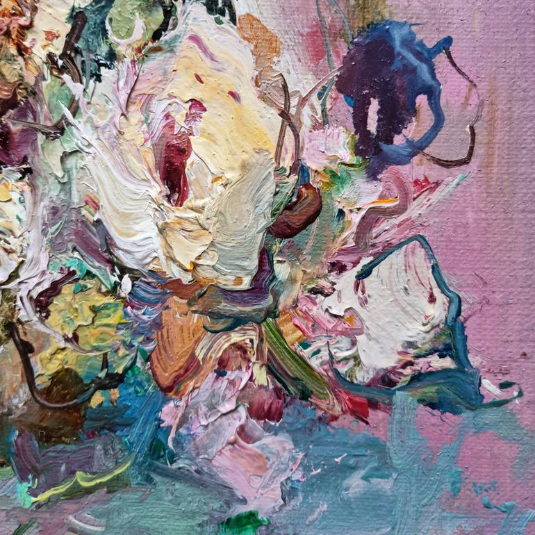 Original Impressionism Floral Painting by Hennadii Penskyi