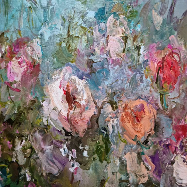 Original Impressionism Floral Painting by Hennadii Penskyi