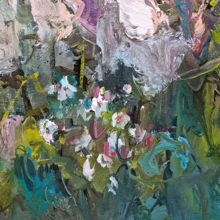 Original Impressionism Floral Painting by Hennadii Penskyi