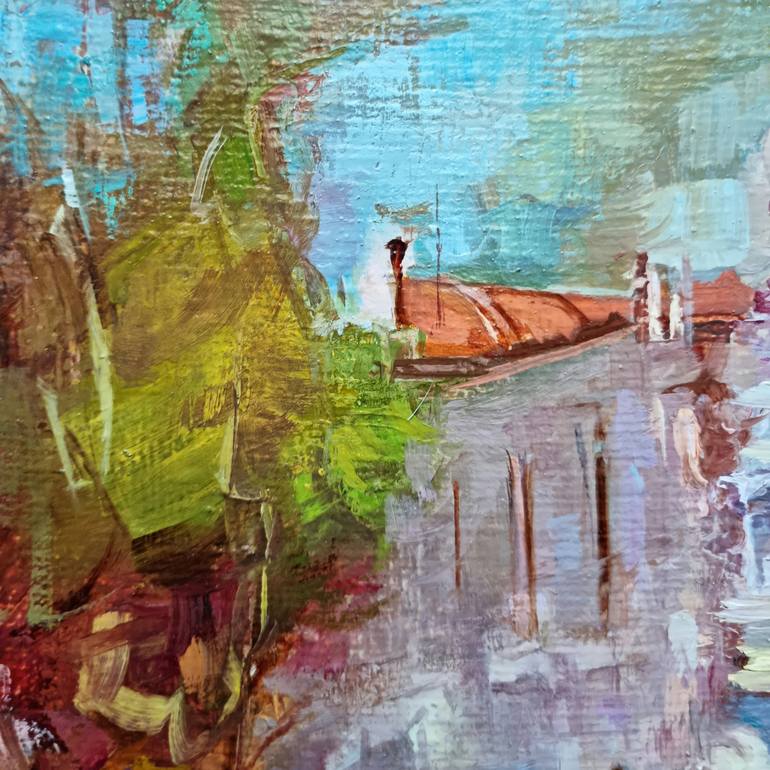 Original Impressionism Cities Painting by Hennadii Penskyi