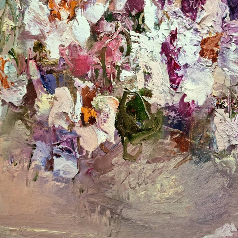 Original Impressionism Floral Painting by Hennadii Penskyi