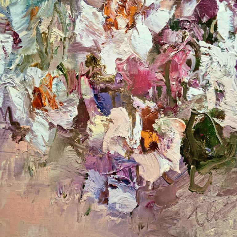 Original Impressionism Floral Painting by Hennadii Penskyi