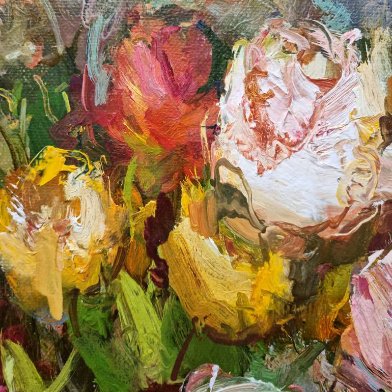 Original Impressionism Floral Painting by Hennadii Penskyi