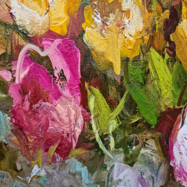 Original Impressionism Floral Painting by Hennadii Penskyi