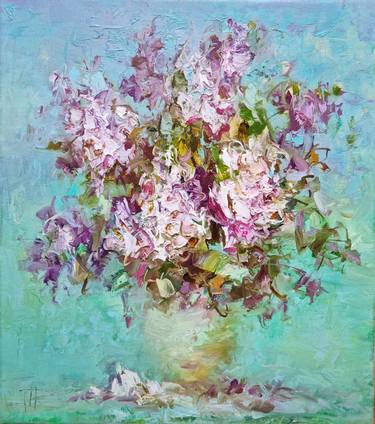 Original Impressionism Floral Painting by Hennadii Penskyi