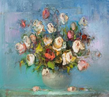 Original Impressionism Floral Paintings by Hennadii Penskyi