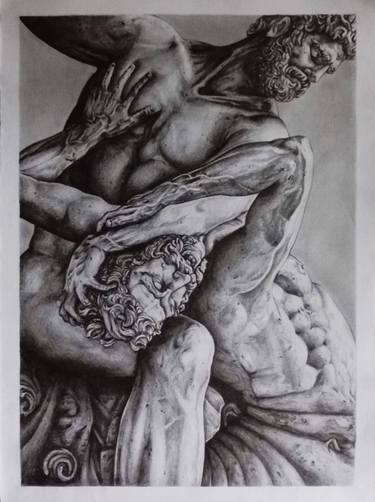 Original Figurative Classical mythology Drawings by Daiana San Miguel