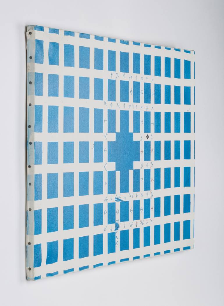 Original Algorithmic Abstract Painting by Mladen Stropnik