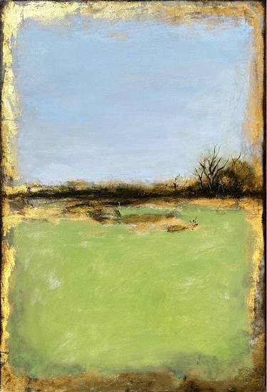 Abstract Gold  Landscape Original Painting thumb