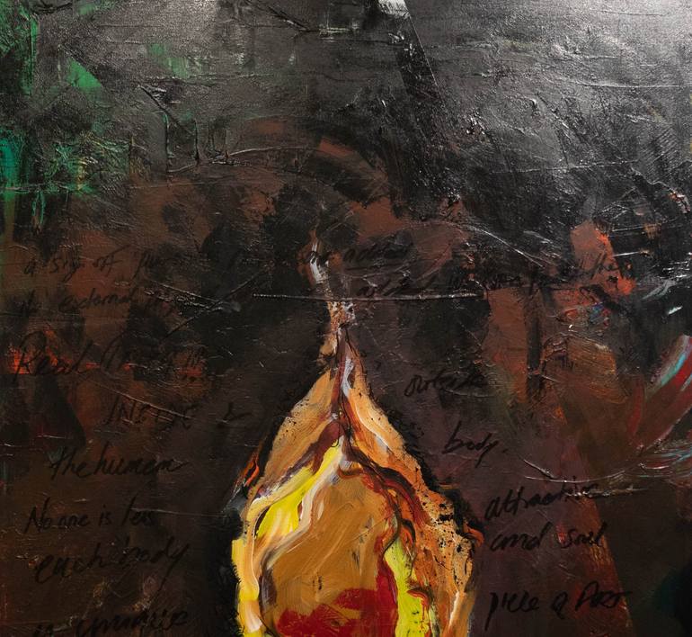 Original Abstract Nude Painting by Kushal Bastakoti