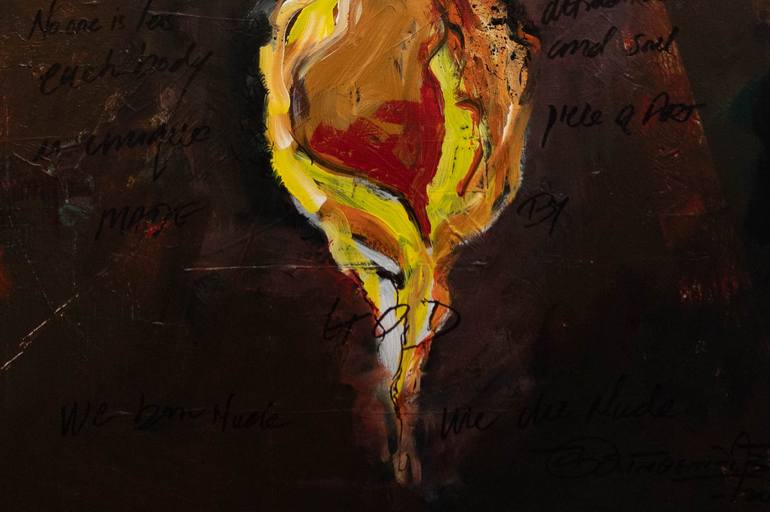 Original Abstract Nude Painting by Kushal Bastakoti