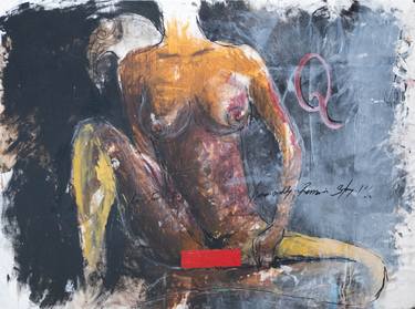 Original Symbolism Nude Painting by Kushal Bastakoti