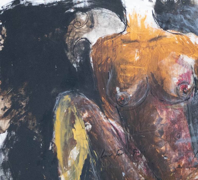 Original Symbolism Nude Painting by Kushal Bastakoti