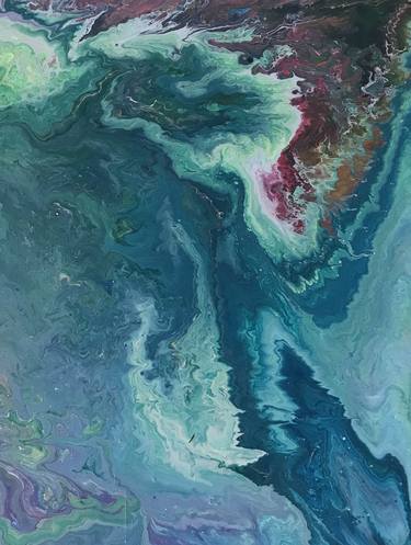 Print of Abstract Expressionism Seascape Paintings by Kushal Bastakoti