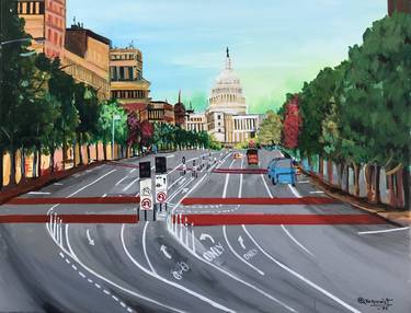 Print of Cities Paintings by Kushal Bastakoti