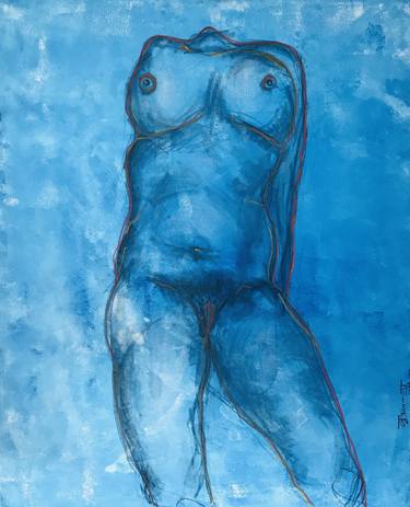 Original Abstract Expressionism Nude Paintings by Kushal Bastakoti