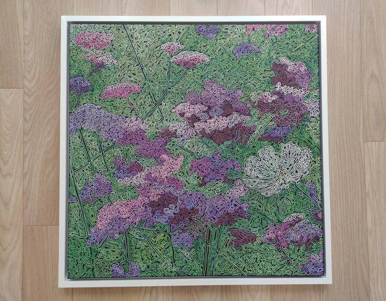 Original Abstract Floral Painting by Diana Iancu Torje