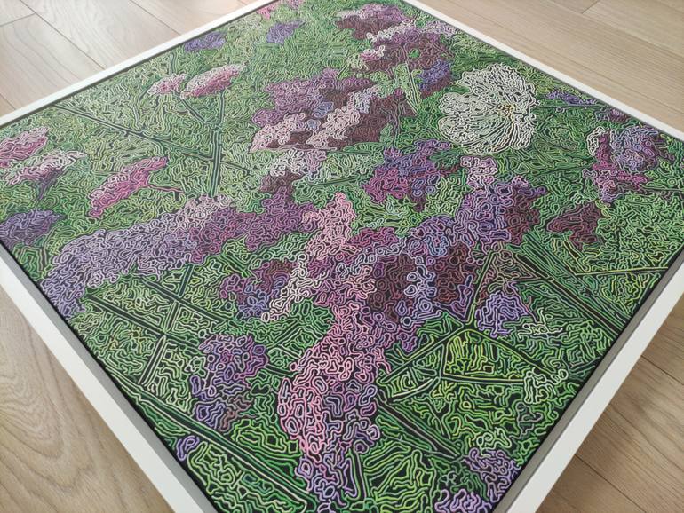 Original Abstract Floral Painting by Diana Iancu Torje
