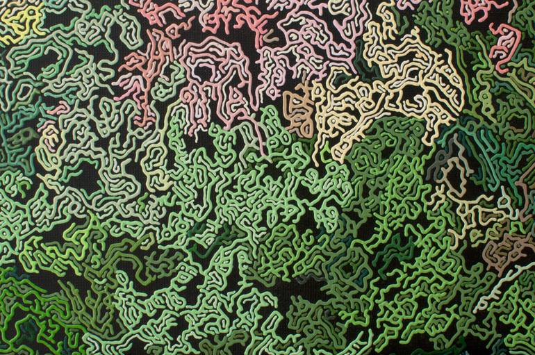Original Abstract Garden Painting by Diana Iancu Torje