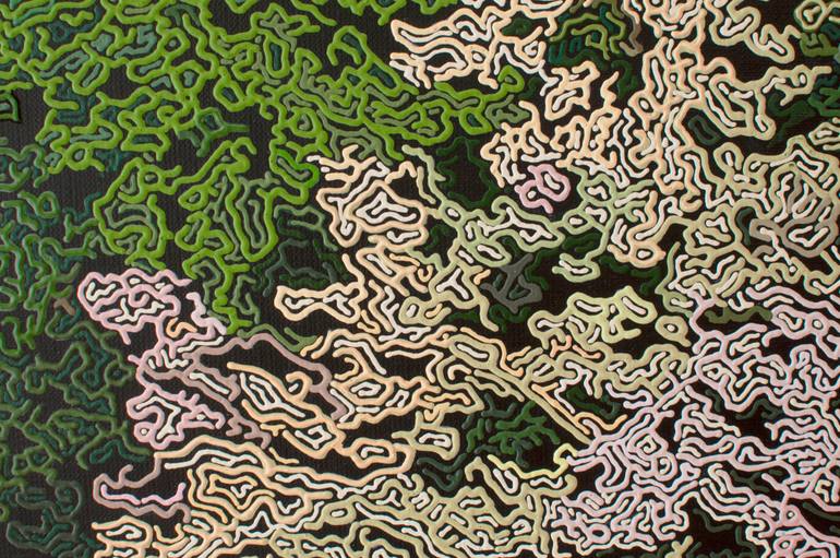 Original Abstract Garden Painting by Diana Iancu Torje