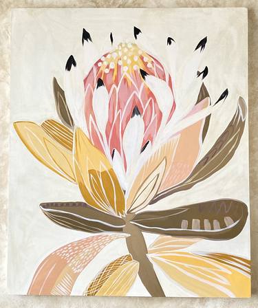 Saatchi Art Artist  Mariana Juárez ; Painting, “Protea” #art