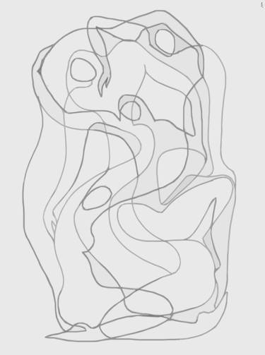 Original Minimalism Nude Digital by Lia Chechelashvili