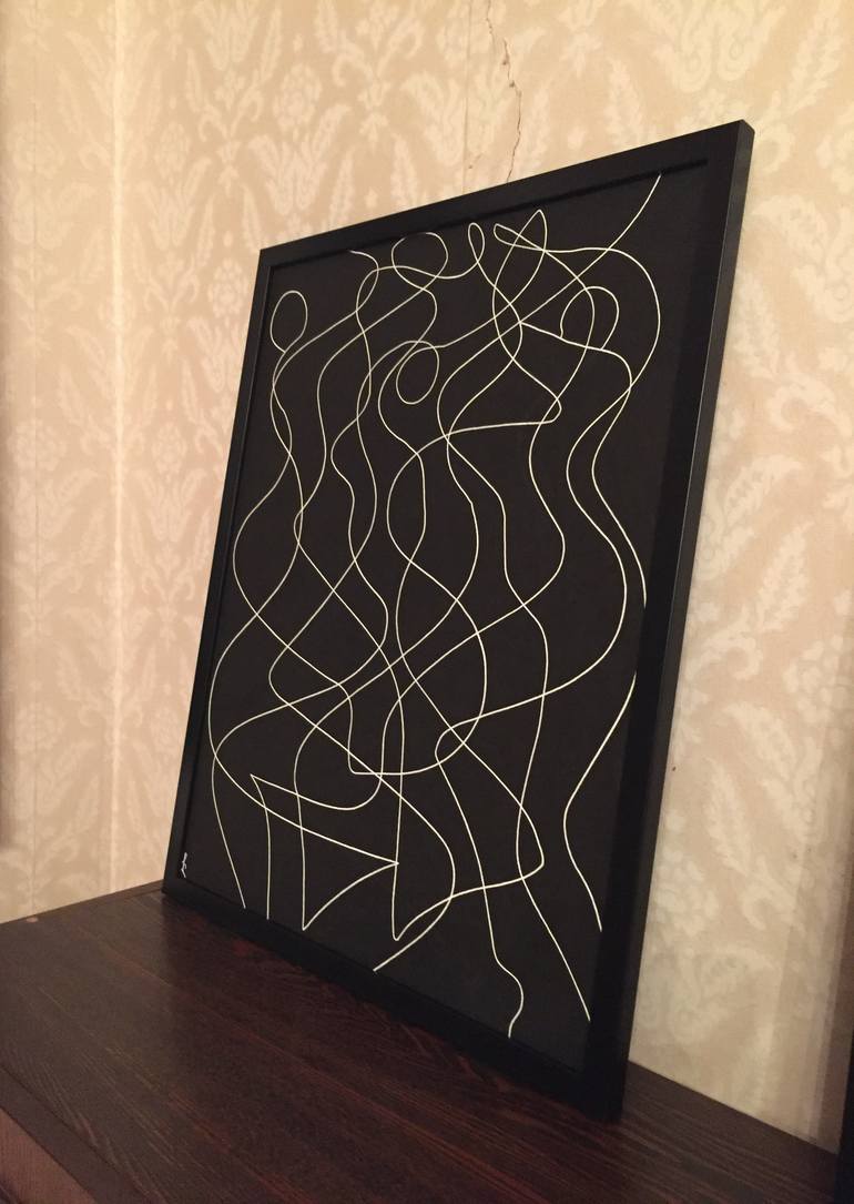 Original Abstract Women Drawing by Lia Chechelashvili