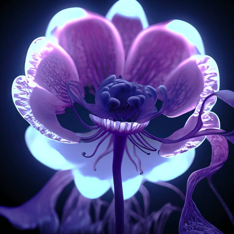 Original Photorealism Floral Digital by CathyTruc N