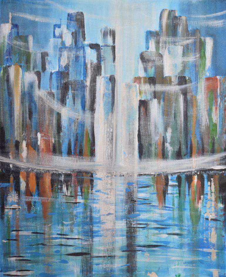 Building Gates Painting by Anu Malla | Saatchi Art