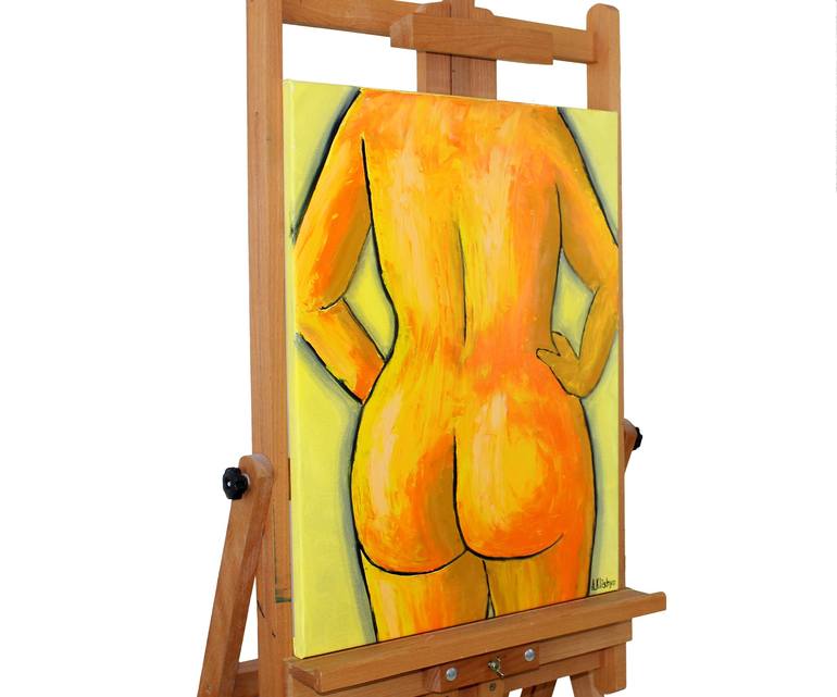 Original Abstract Expressionism Nude Painting by Andriy Klishyn