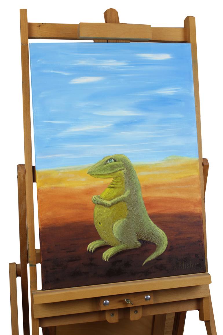 Original Art Deco Animal Painting by Andriy Klishyn