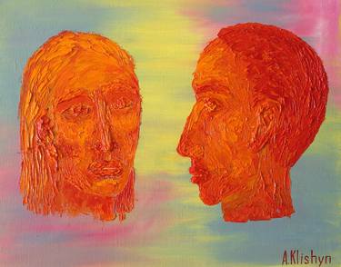 Original Abstract Expressionism Portrait Paintings by Andriy Klishyn