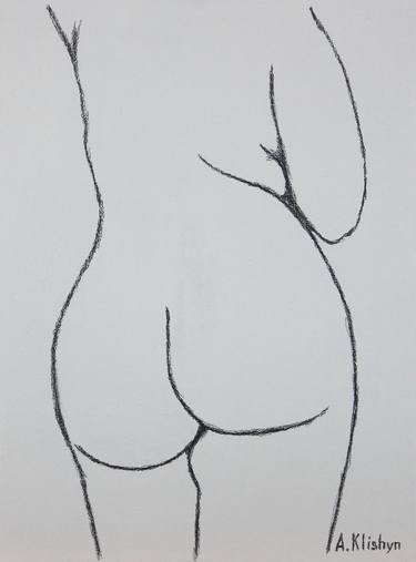 Original Art Deco Nude Drawings by Andriy Klishyn