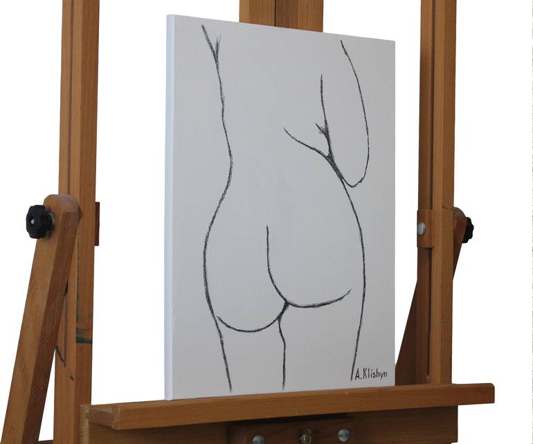 Original Nude Drawing by Andriy Klishyn