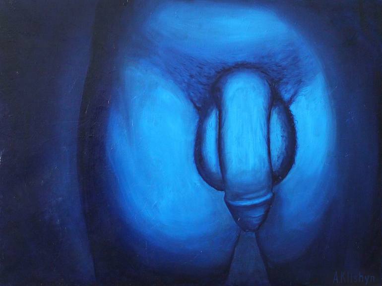 Original Art Deco Erotic Painting by Andriy Klishyn