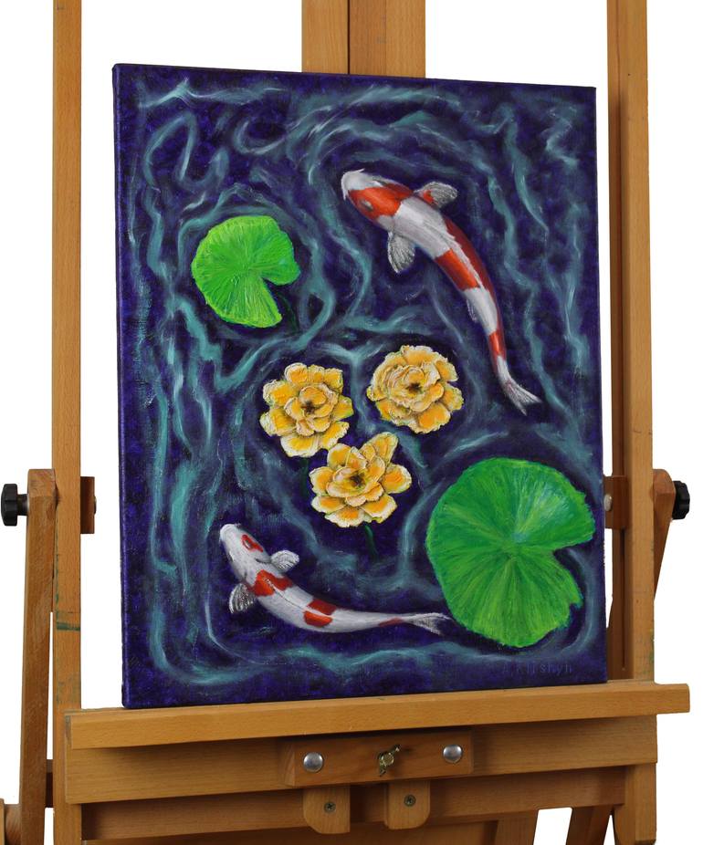 Original Art Deco Botanic Painting by Andriy Klishyn
