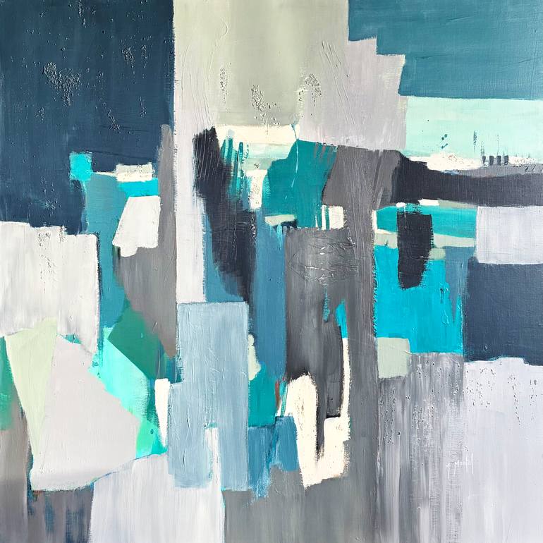 Original Nature Painting by Fanou Montel | Abstract Art on Canvas | Architecture minerale