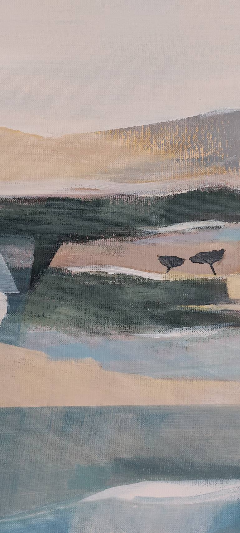 Original Abstract Landscape Painting by Fanou Montel