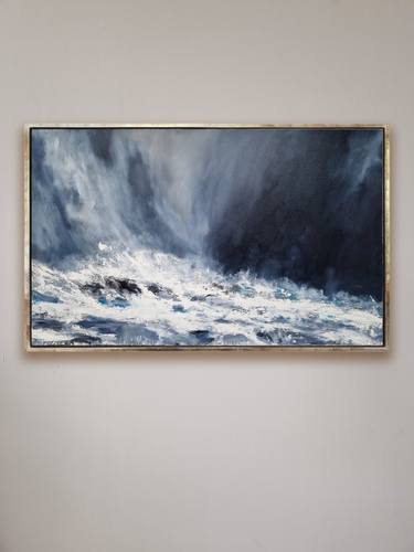 Original Abstract Expressionism Seascape Paintings by Hannah Ivory Baker