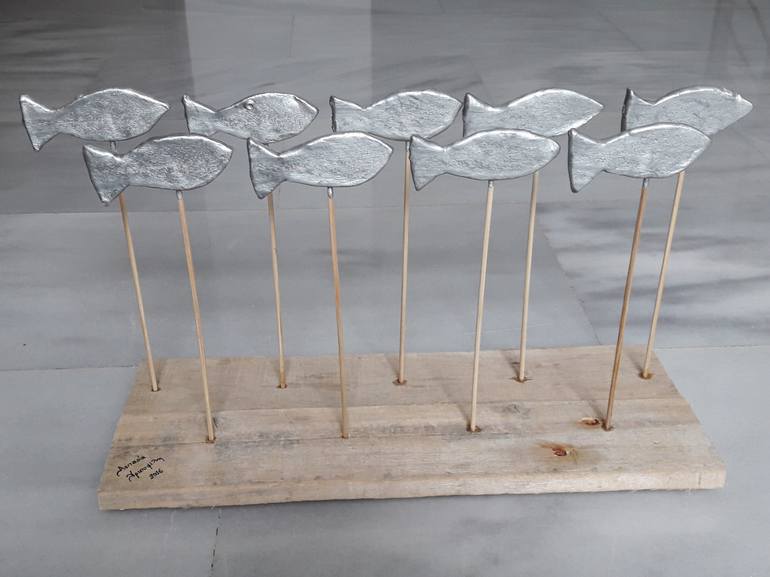 Original Modern Fish Sculpture by Aspa Christofili