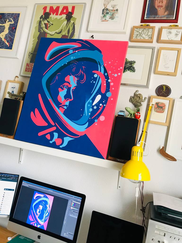 Original Figurative Cinema Painting by Jordi Ferrandiz